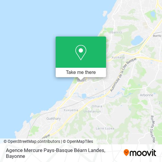 Mapa Agence Mercure Pays-Basque Béarn Landes