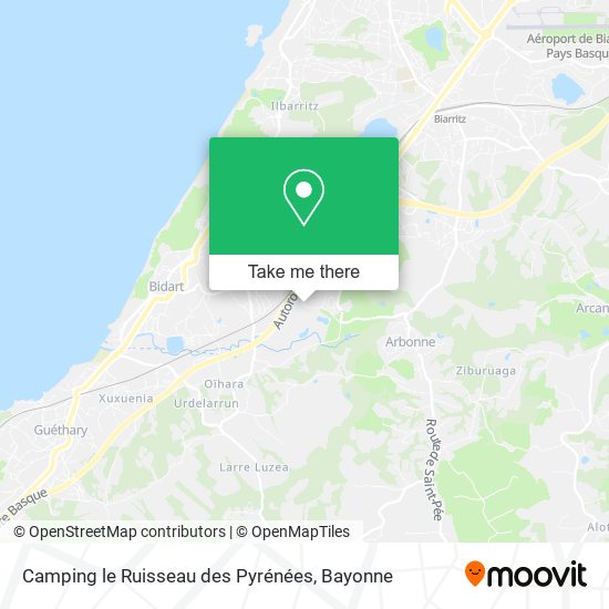 Mapa Camping le Ruisseau des Pyrénées