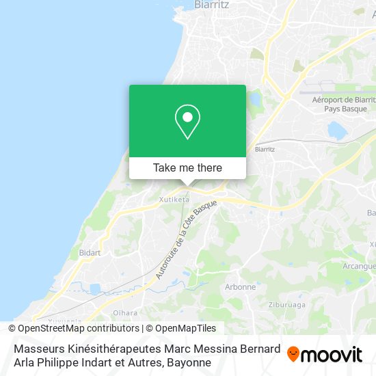 Masseurs Kinésithérapeutes Marc Messina Bernard Arla Philippe Indart et Autres map