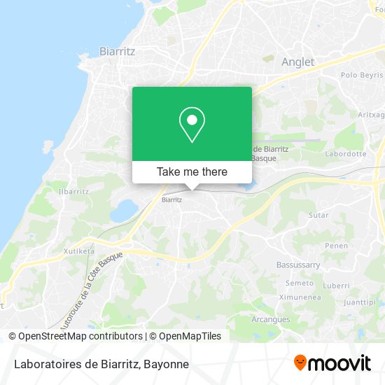 Mapa Laboratoires de Biarritz