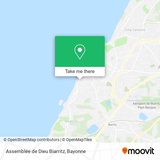 Assemblée de Dieu Biarritz map