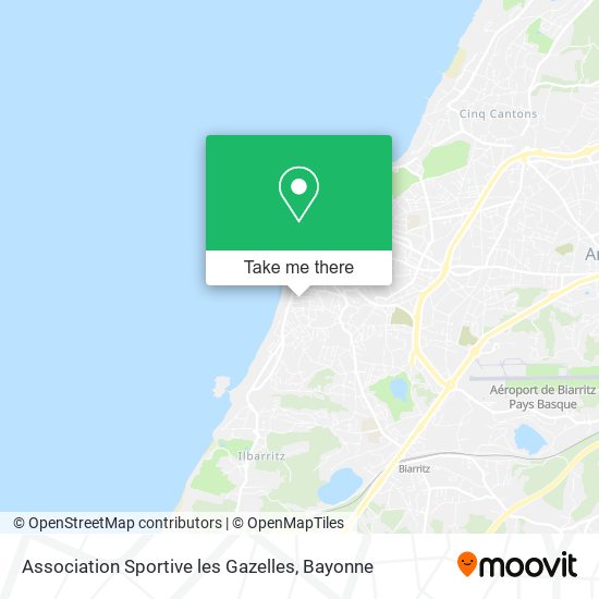 Mapa Association Sportive les Gazelles