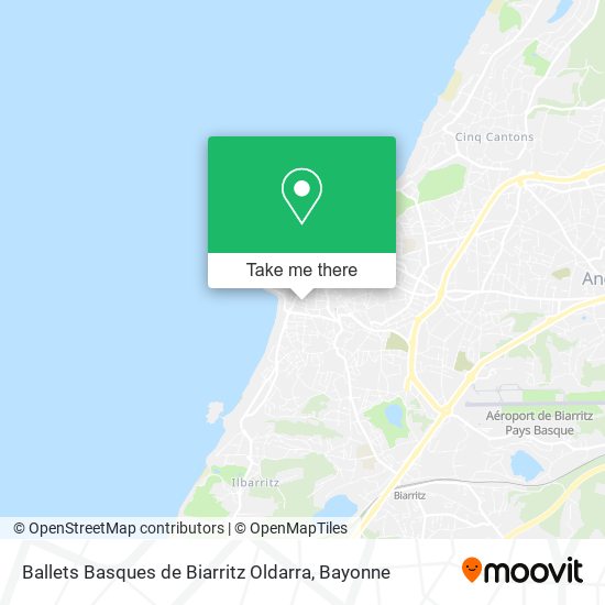 Mapa Ballets Basques de Biarritz Oldarra