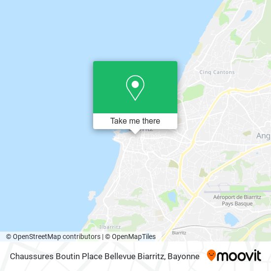 Chaussures Boutin Place Bellevue Biarritz map
