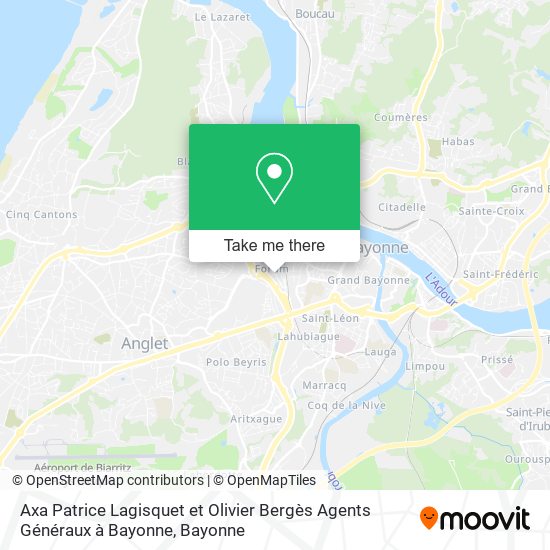 Axa Patrice Lagisquet et Olivier Bergès Agents Généraux à Bayonne map