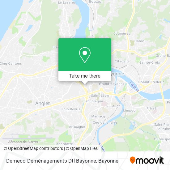 Mapa Demeco-Déménagements Dtl Bayonne