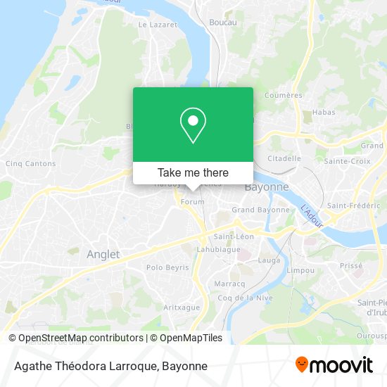 Agathe Théodora Larroque map