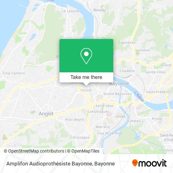 Amplifon Audioprothésiste Bayonne map