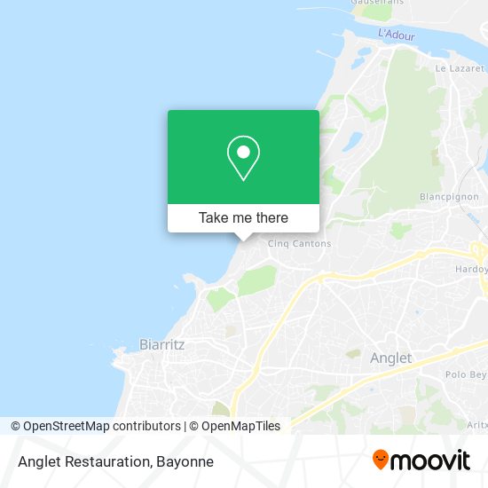 Anglet Restauration map