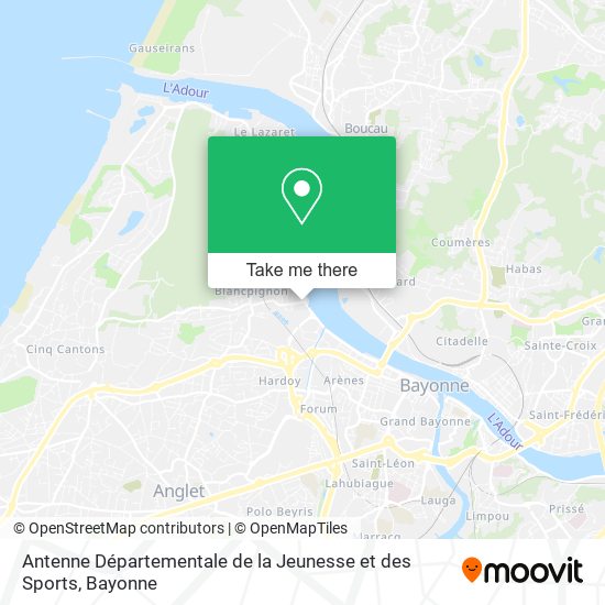 Antenne Départementale de la Jeunesse et des Sports map