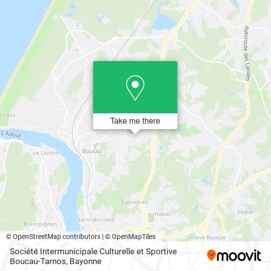 Mapa Société Intermunicipale Culturelle et Sportive Boucau-Tarnos