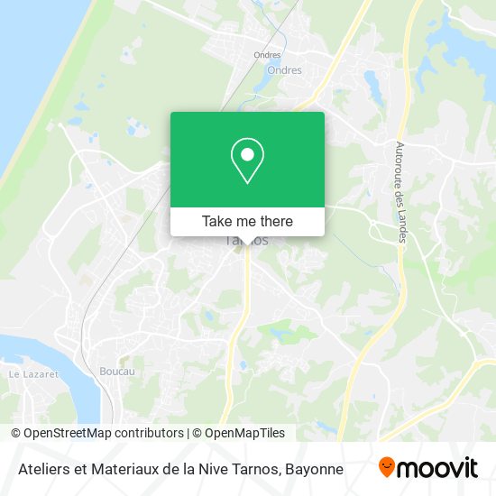 Mapa Ateliers et Materiaux de la Nive Tarnos