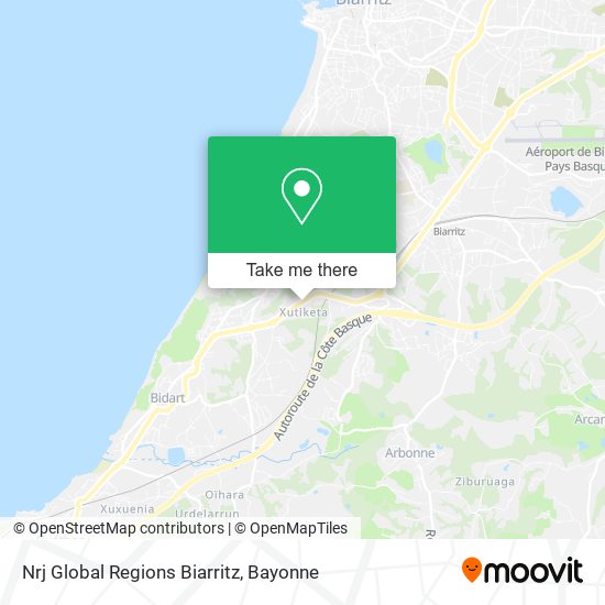 Mapa Nrj Global Regions Biarritz