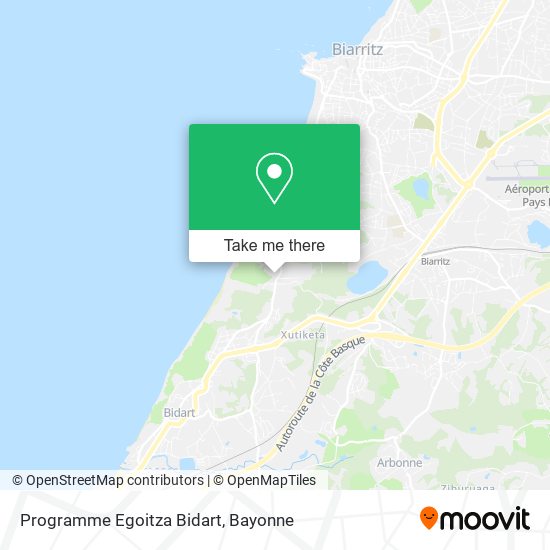 Programme Egoitza Bidart map
