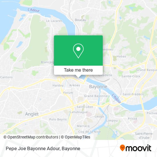 Pepe Joe Bayonne Adour map