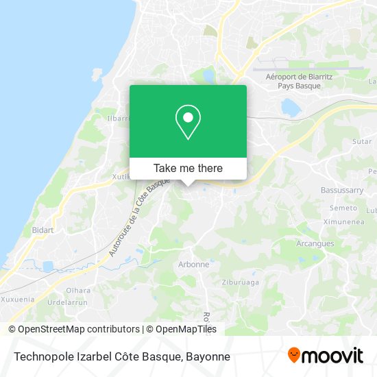 Technopole Izarbel Côte Basque map