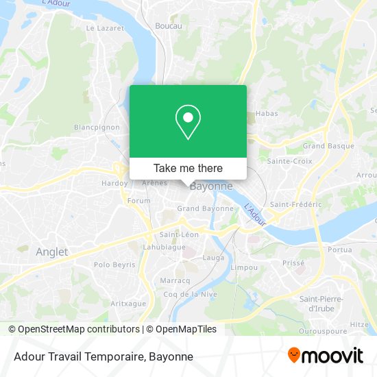 Adour Travail Temporaire map