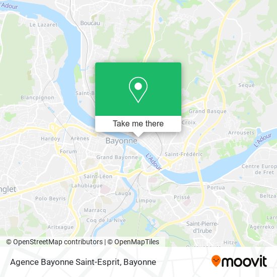 Agence Bayonne Saint-Esprit map