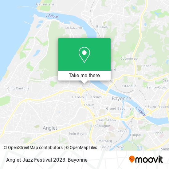 Anglet Jazz Festival 2023 map