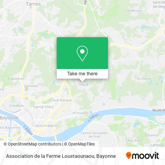 Mapa Association de la Ferme Loustaounaou