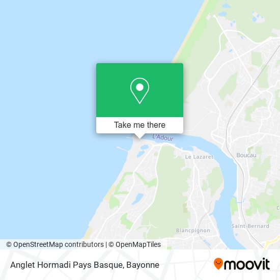 Anglet Hormadi Pays Basque map