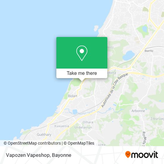 Vapozen Vapeshop map