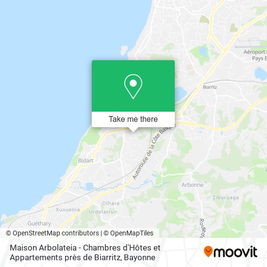 Maison Arbolateia - Chambres d'Hôtes et Appartements près de Biarritz map