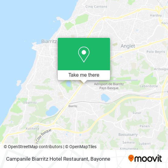 Campanile Biarritz Hotel Restaurant map