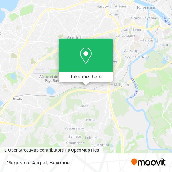 Magasin a Anglet map