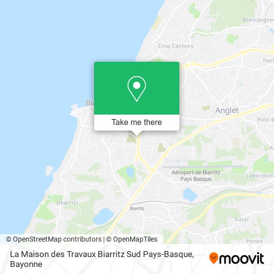 La Maison des Travaux Biarritz Sud Pays-Basque map