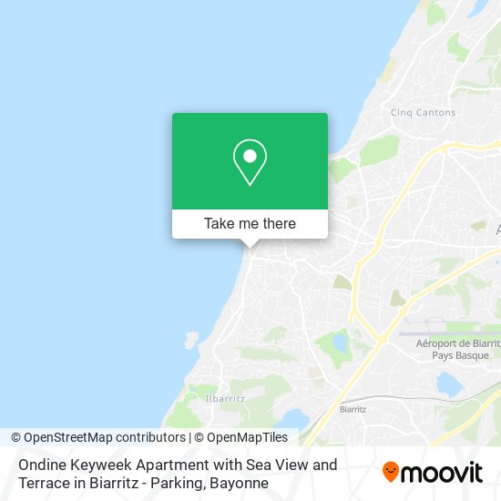 Mapa Ondine Keyweek Apartment with Sea View and Terrace in Biarritz - Parking