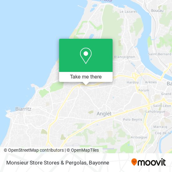Mapa Monsieur Store Stores & Pergolas