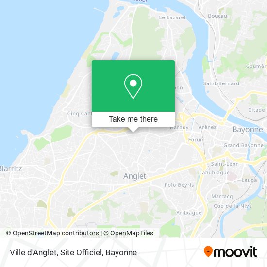 Mapa Ville d'Anglet, Site Officiel