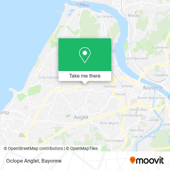 Oclope Anglet map