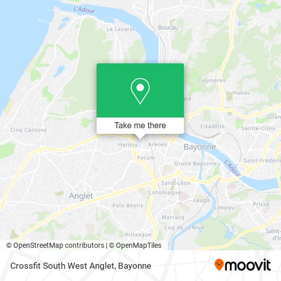 Crossfit South West Anglet map