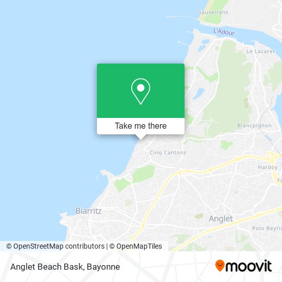 Anglet Beach Bask map