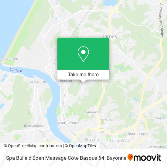 Spa Bulle d'Éden Massage Côte Basque 64 map