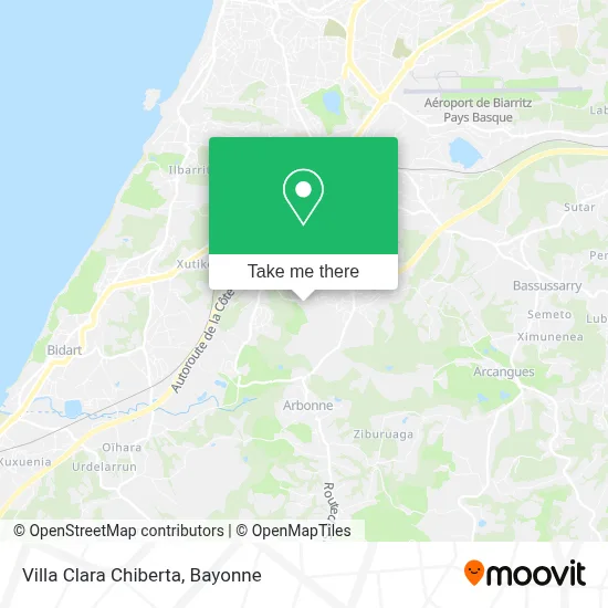 Villa Clara Chiberta map