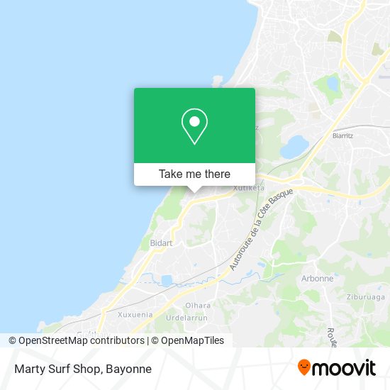 Marty Surf Shop map