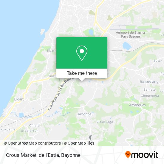 Crous Market' de l'Estia map