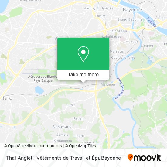 Thaf Anglet - Vêtements de Travail et Épi map