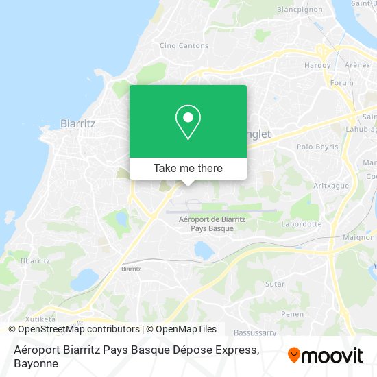 Aéroport Biarritz Pays Basque Dépose Express map