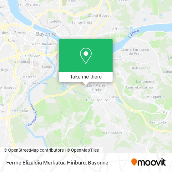Ferme Elizaldia Merkatua Hiriburu map