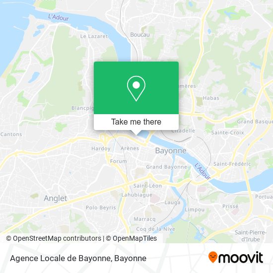 Agence Locale de Bayonne map