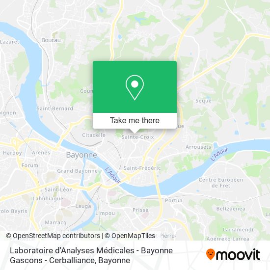 Laboratoire d'Analyses Médicales - Bayonne Gascons - Cerballiance map