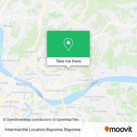 Intermarché Location Bayonne map