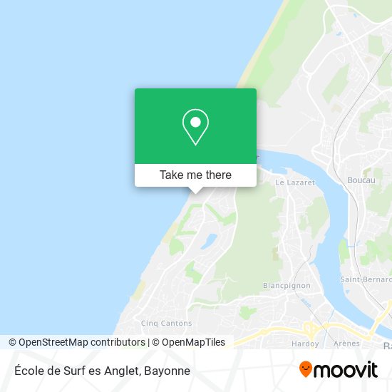 École de Surf es Anglet map