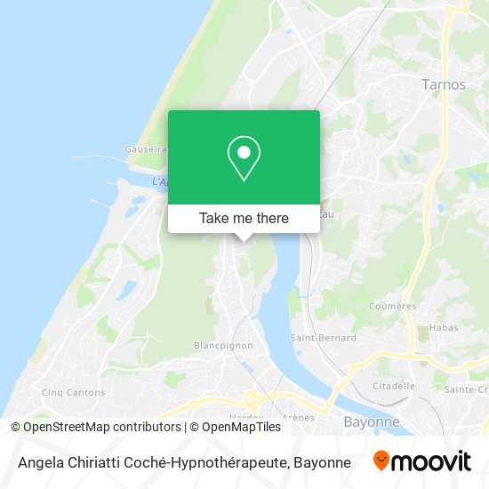 Angela Chiriatti Coché-Hypnothérapeute map