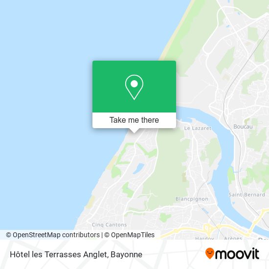 Hôtel les Terrasses Anglet map