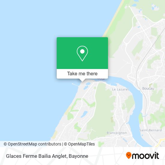 Glaces Ferme Bailia Anglet map